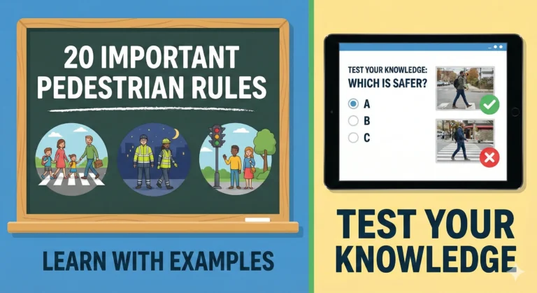 20 Important Pedestrian Rules Test Your Knowledge & Learn with Examples