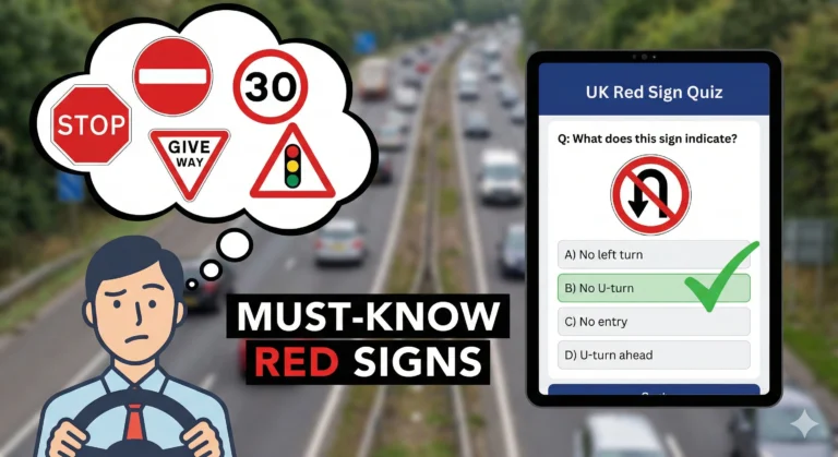 20 Important Red Road Signs in the UK 1