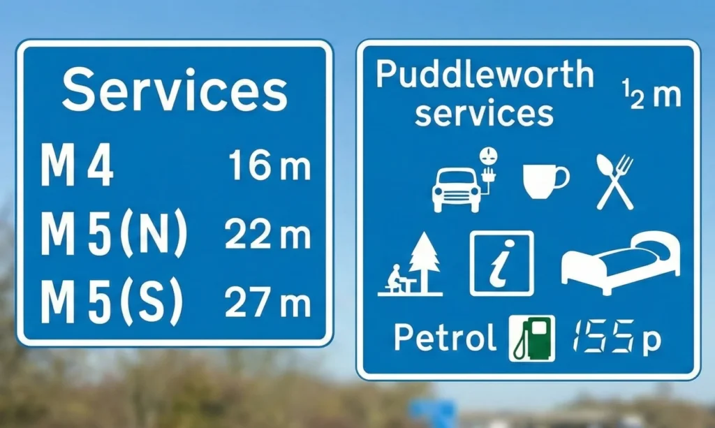 service area sign uk