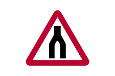 end of dual carriageway