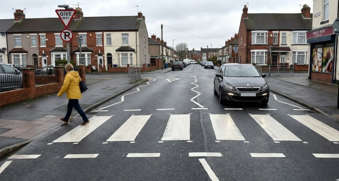 pedestrians  road mark UK