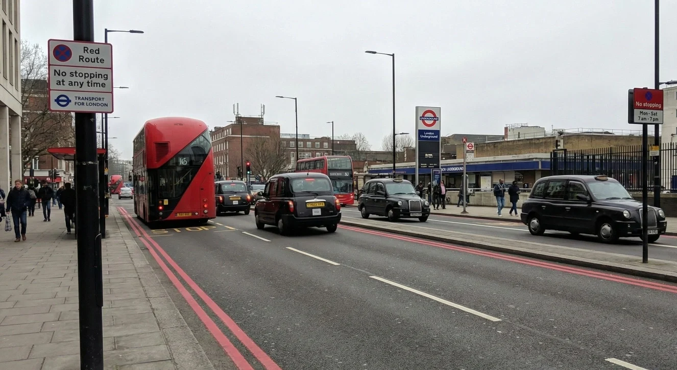 red line road mark UK